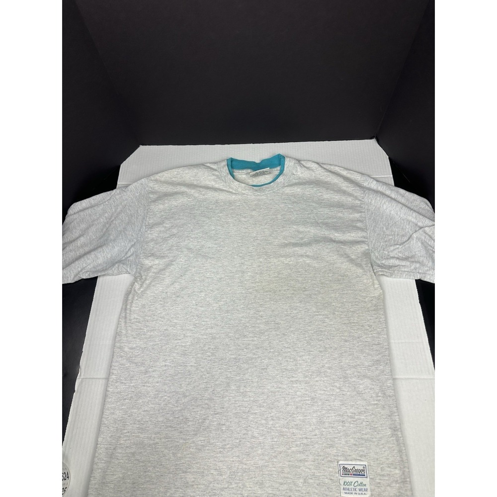 Vintage MacGregor Athletic Wear Double Crew Neck T-Shirt Size XL Made In USA